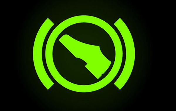 Push brake pedal indicator