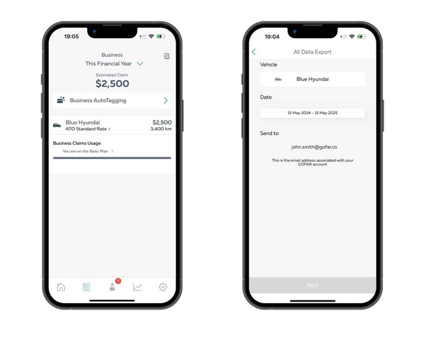GOFAR automatic logbook export